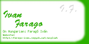 ivan farago business card